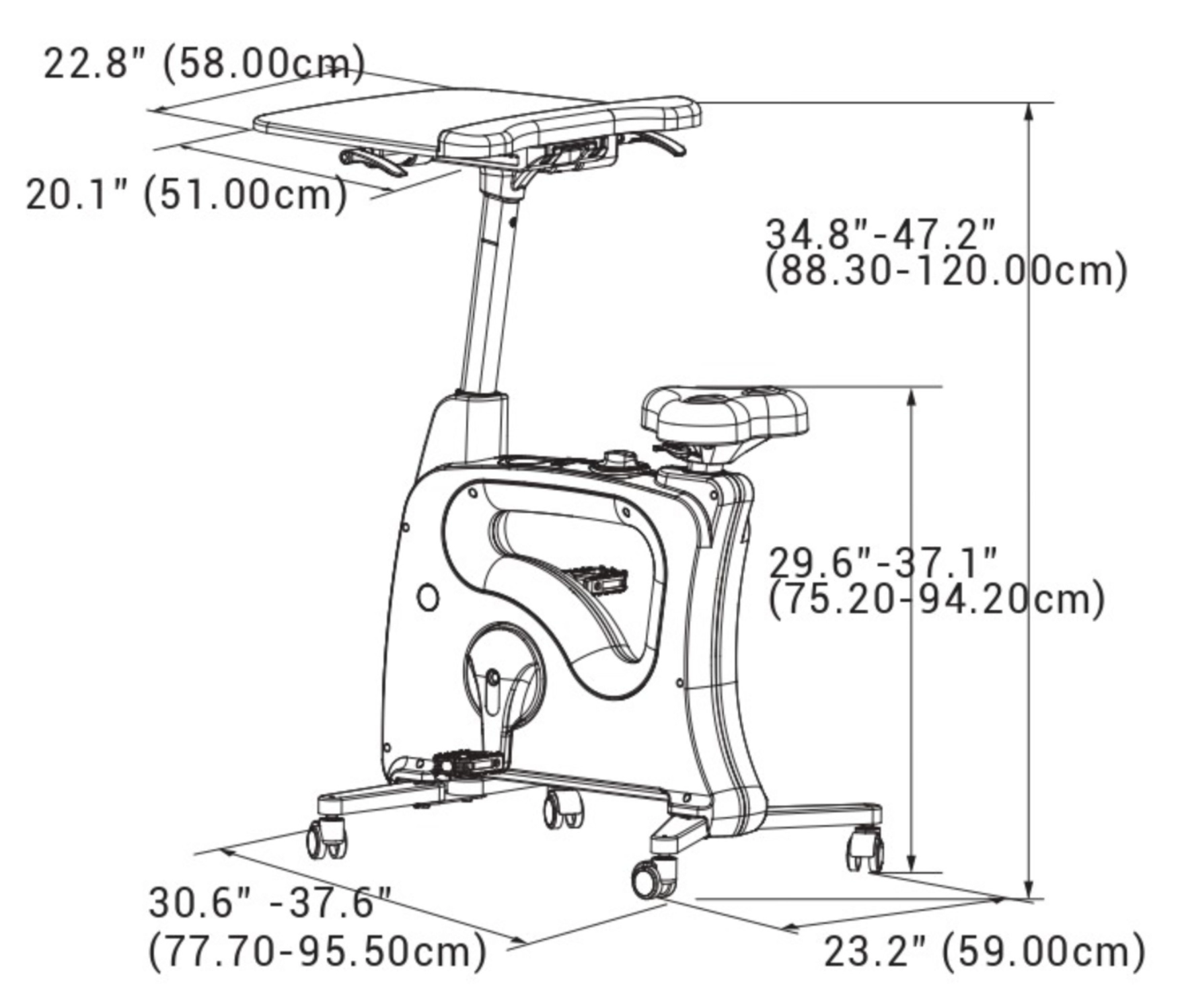 Een Bureaufiets Tournette deluxe koop je bij Supply Mij